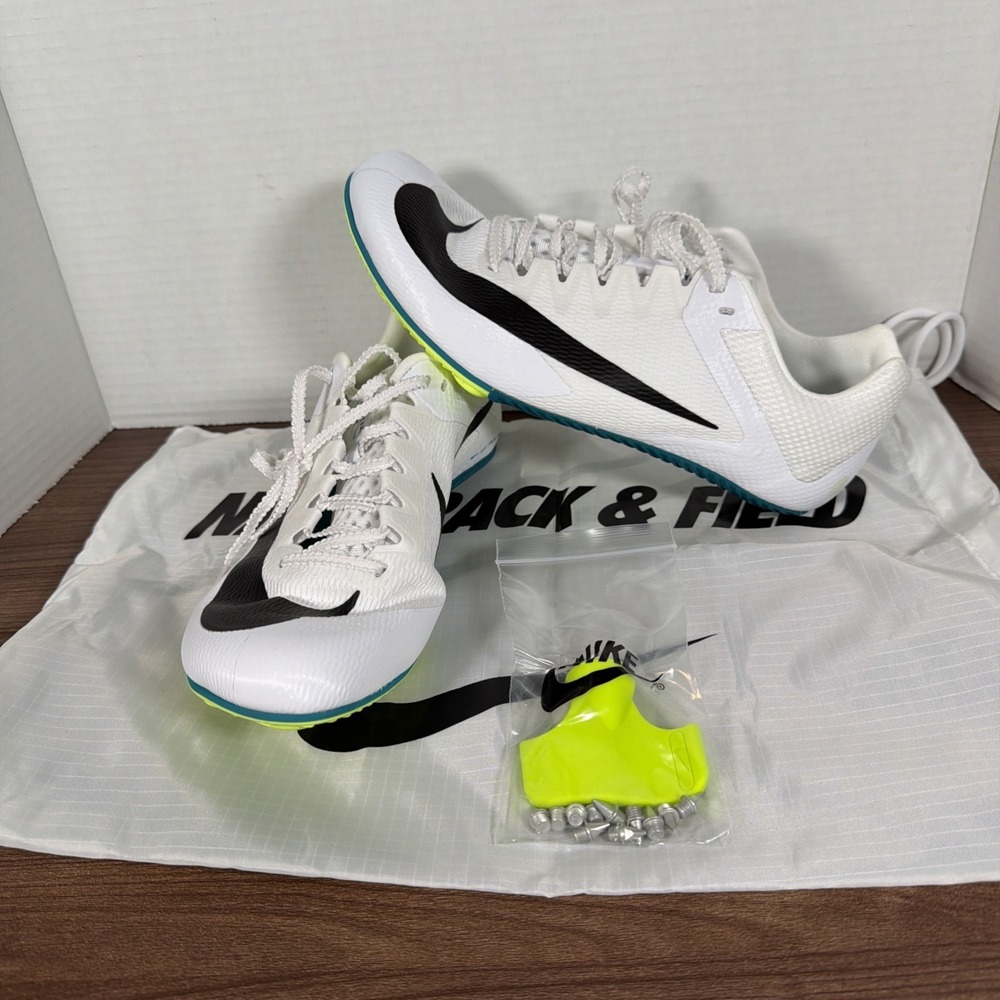 Nike Zoom Rival Sprint Track Field Spikes Shoes‎ White FZ9663 102 Mens Size 8.5